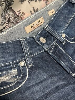 Ariat Light Blue Mid Rise Straight Denim Jeans